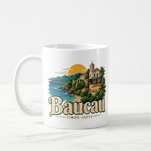 Vintage Baucau Timor-Leste Travel Art Landmark Coffee Mug