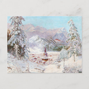 Vintage Bavarian Winter Christmas Art Postcard