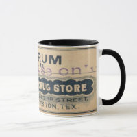Vintage Bay Rum Label Mug Ad