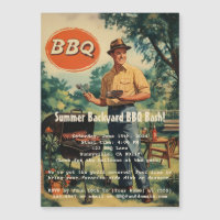 Vintage BBQ Delight: Classic Backyard Cookout Scen