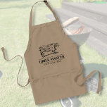 Vintage BBQ Grill Master Foodie Antique Steer Cow Standard Apron<br><div class="desc">Your BBQ grill master will love this personalised apron. The design features a vintage engraved illustration of a steer - beef cuts. Personalise with your Grillmaster's name or monogrammed initials. Perfect for your favourite foodie or beef/meat lover, father's day, family barbecue, reunion or fun for everyday. Check out our other...</div>