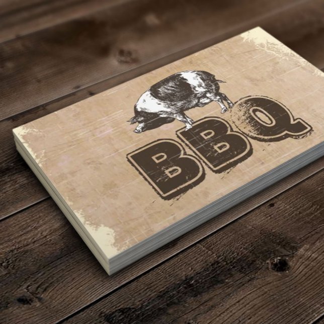 Vintage BBQ Pork Business Card (Creator Uploaded)