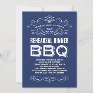 VINTAGE BBQ   REHEARSAL DINNER BBQ INVITATION