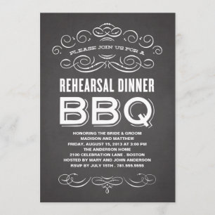 VINTAGE BBQ   REHEARSAL DINNER BBQ INVITATION