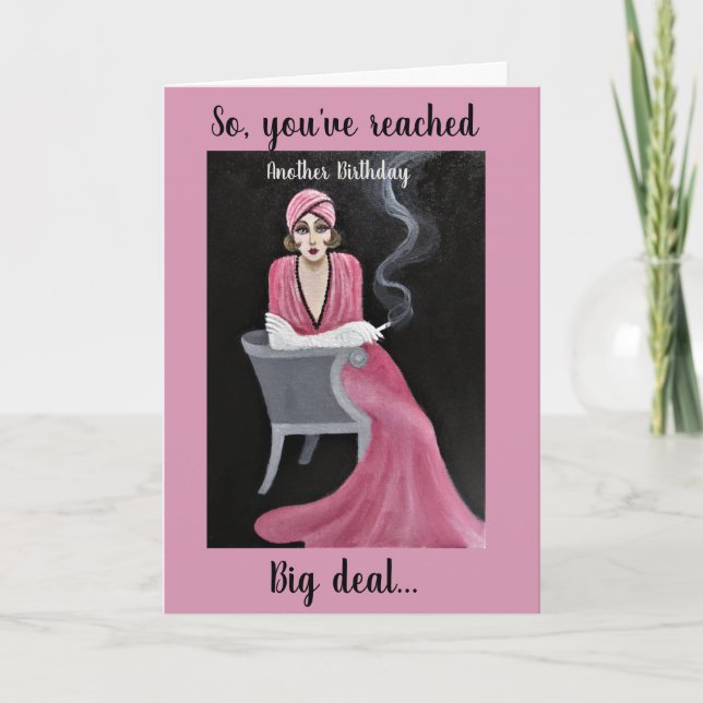 Vintage BdayStandard, 5" x 7" Folded Greeting Card (Front)