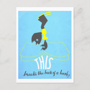 Vintage "Be Kind to Books" Club Library Poster Postcard