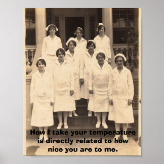 Vintage - Be Nice to Nurses, Poster