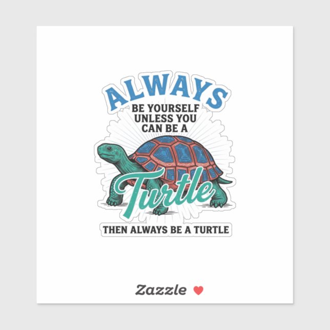 Vintage Be Yourself Turtle Shirt Design_1 (Sheet)