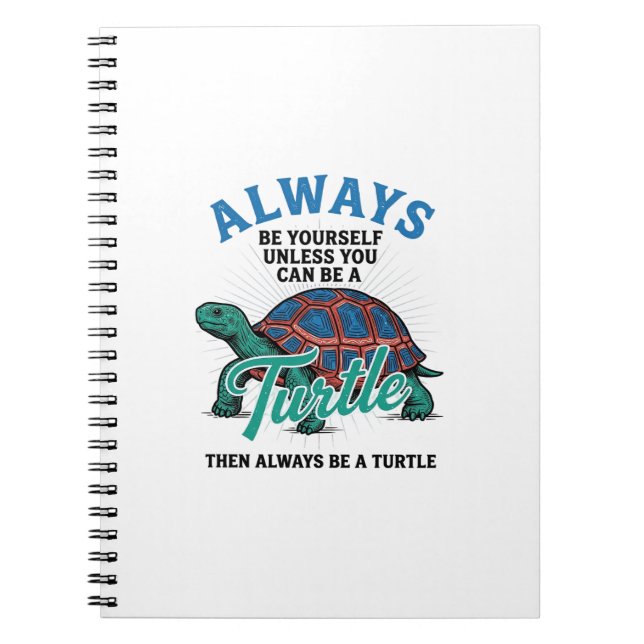 Vintage Be Yourself Turtle Shirt Design_1 Notebook (Front)