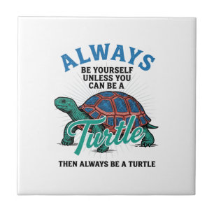 Vintage Be Yourself Turtle Shirt Design_1 Tile
