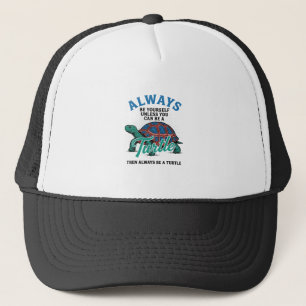 Vintage Be Yourself Turtle Shirt Design_1 Trucker Hat