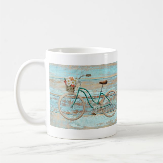 Vintage Beach Cruiser Bicycle Old Bike Coffee Mug (Left)