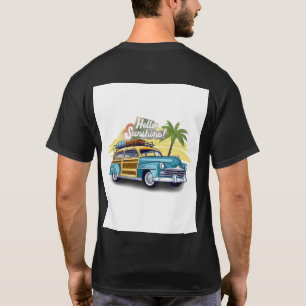 Vintage Beach Cruiser Car – Retro Summer Travel Il T-Shirt