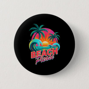 Vintage beach cruising vacation trip off duty 6 cm round badge