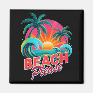 Vintage beach cruising vacation trip off duty  magnet