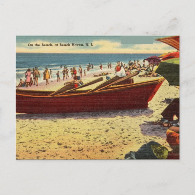 Vintage, Beach Haven, New Jersey Postcard (Front)