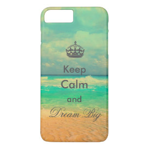 vintage beach “Keep Calm and Dream Big” quote iPhone 8 Plus/7 Plus Case
