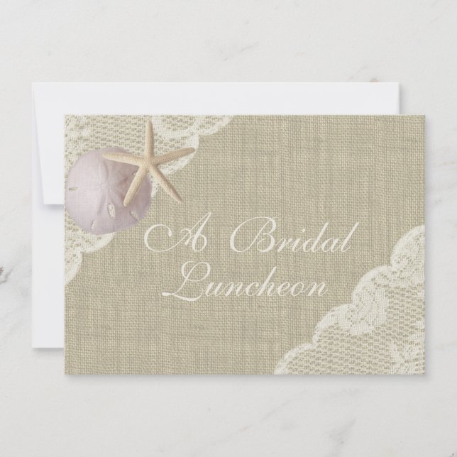 Vintage Beach Luncheon Invitation (Front)