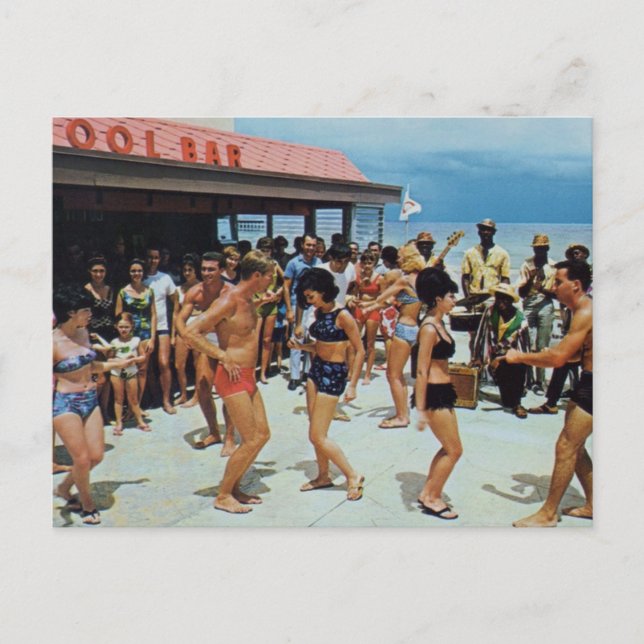 Vintage Beach Party Postcard (Front)