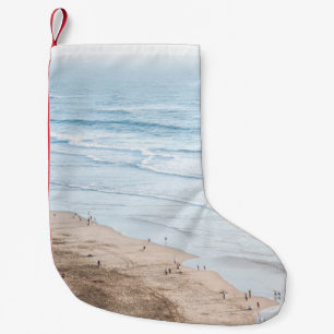 VINTAGE BEACH PHOTO SMALL CHRISTMAS STOCKING