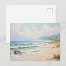 Vintage Beach Postcard