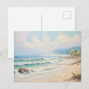 Vintage Beach Postcard