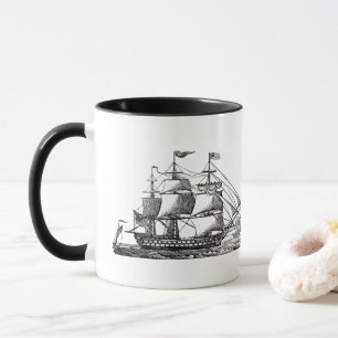 Vintage Beach sailboat nostalgic coffee mug