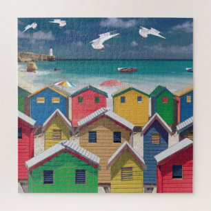 Vintage Beach Scene Holiday Jigsaw Puzzle