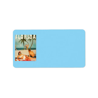 Vintage Beach Scene Label
