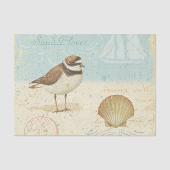 Vintage Beach Scene Tissue Paper (Front)