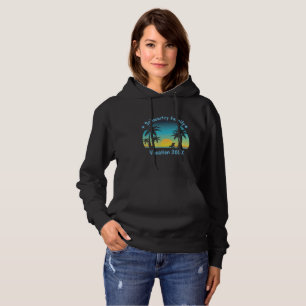 Vintage Beach Sunset Vacation Orange-blue lounger Hoodie