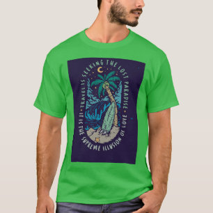 Vintage beach surfing hand drawn illustration T-Shirt
