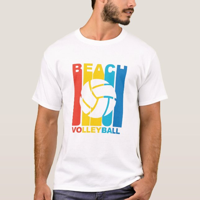 Vintage Beach Volleyball Graphic T-Shirt (Front)