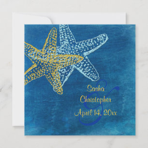 Vintage Beach Wedding Invitations