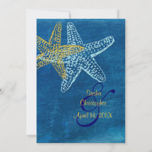 Vintage Beach Wedding Invitations