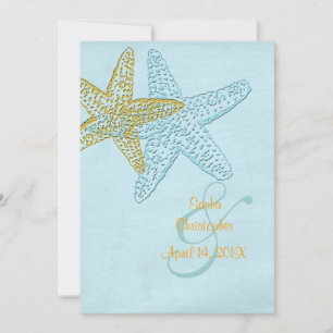 Vintage Beach Wedding Invitations