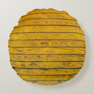Vintage beach wood background - Old weathered wood Round Cushion