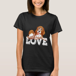 Vintage Beagle Cute Dog Mum Dad T-Shirt