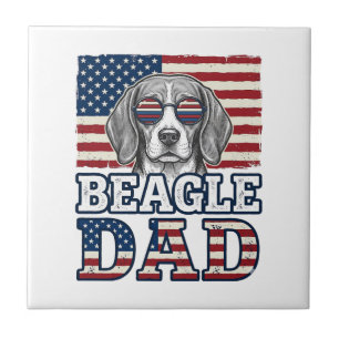 Vintage Beagle Dad Patriotic Dog Shirt Design_1 Tile