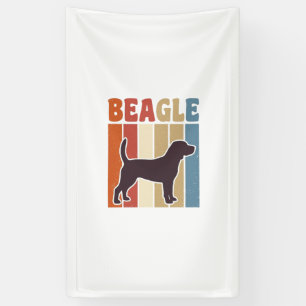 Vintage Beagle Dog Retro Stripe Vector Design_1 Banner