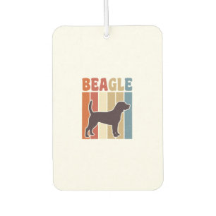 Vintage Beagle Dog Retro Stripe Vector Design_1 Car Air Freshener