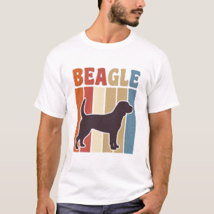 Vintage Beagle Dog Retro Stripe Vector Design_1 T-Shirt