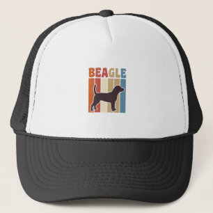 Vintage Beagle Dog Retro Stripe Vector Design_1 Trucker Hat