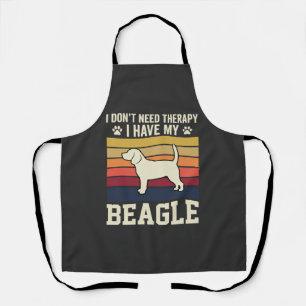 Vintage Beagle Dog Therapy Retro Apron