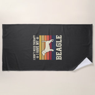Vintage Beagle Dog Therapy Retro Beach Towel