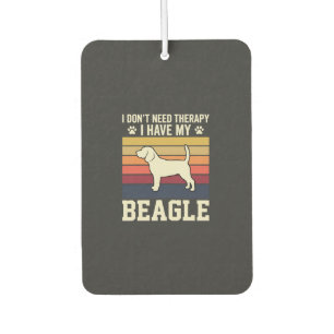 Vintage Beagle Dog Therapy Retro Car Air Freshener