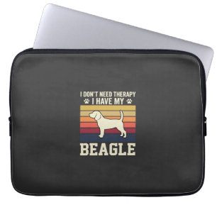 Vintage Beagle Dog Therapy Retro Laptop Sleeve
