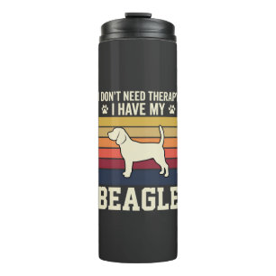 Vintage Beagle Dog Therapy Retro Thermal Tumbler