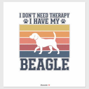 Vintage Beagle Dog Therapy Shirt Design_1