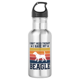 Vintage Beagle Dog Therapy Shirt Design_1 532 Ml Water Bottle